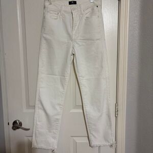 7-for-all-Mankind Women's White Jeans